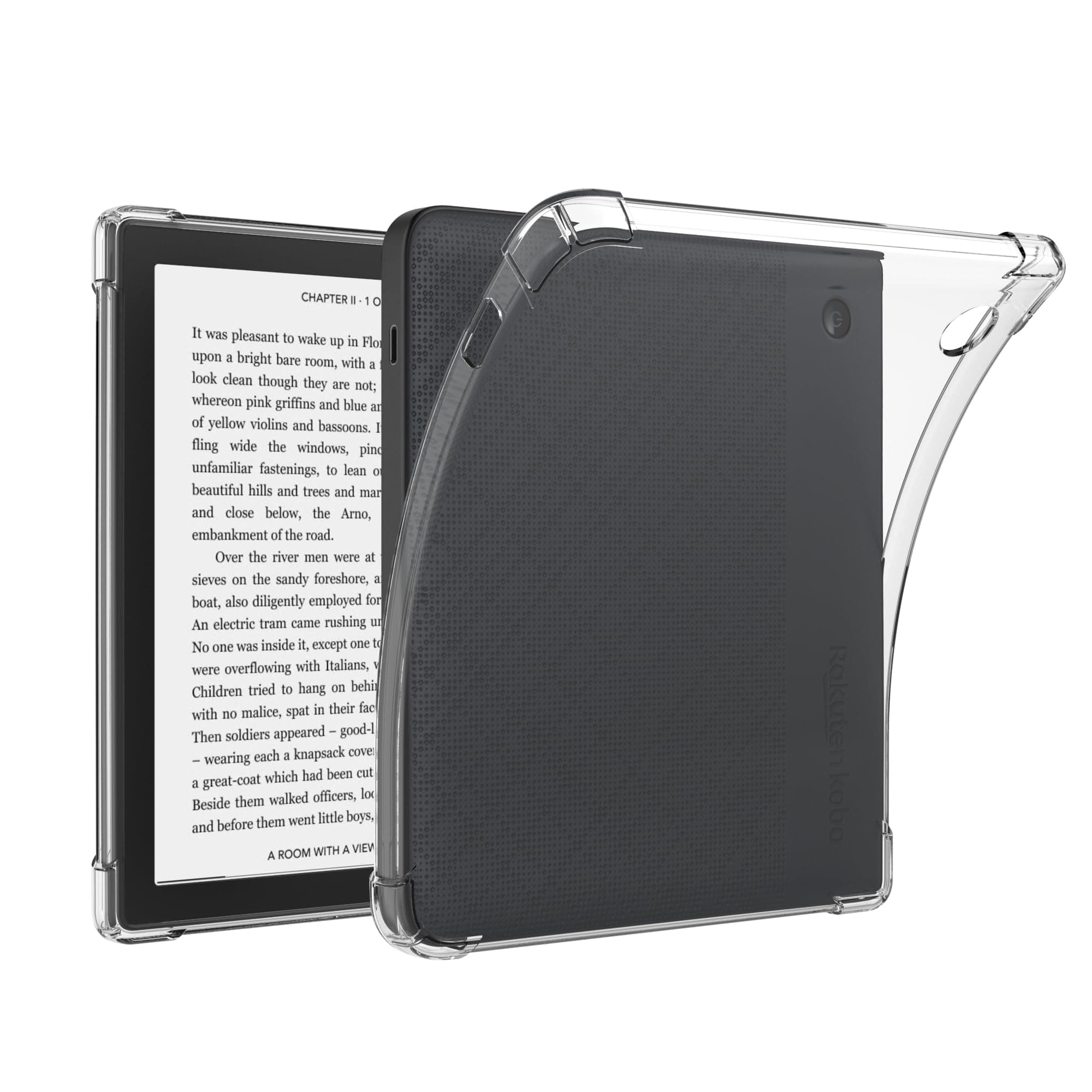 BOZHUORUI Clear Case for Kobo Libra 2 (2021 Released, Model N418) -Slim Lightweight Transparent Silicone Flexible Soft Back Cover (Clear)