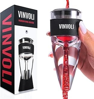 Vinvoli Wine Aerator - Deluxe 2026 Aerator Decanter with Unique Superior Three-Stage Aeration, Sediment Filter, No-Drip Stand - Quality and Convenience for Lovers and Sommeliers