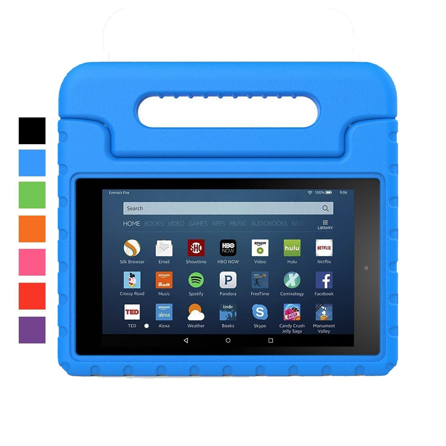 Sztook Case for All-New Amazon Fire HD 8 (2016 6th Generation) - Kids Shock Proof Convertible Handle Light Weight Protective Stand Cover Case for Fire HD 8 Tablet (6th Gen, 2016 Release Only),Blue