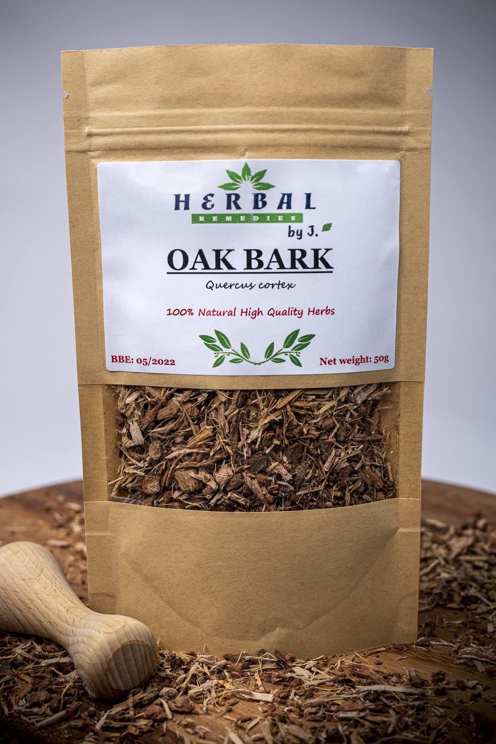 Oak Bark Tea Dried Herb 100g - Quercus robur cortex - Herbal Remedies by J. - Dab kora