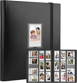 560 Pockets Photo Album for Fujifilm Instax Mini Camera, Album for Polaroid Photo, Photo Album for Fujifilm Instax Mini 12 11 9 40 90 8 Evo LiPlay Instant Camera(Black)