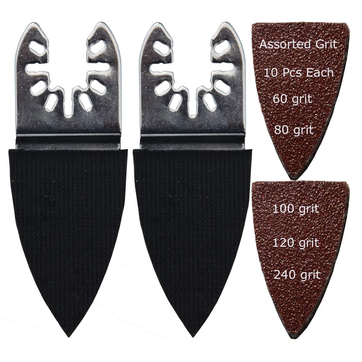 XXGO 52 Pcs Finger Oscillating Multi Tool Sanding Pads Accessory Kits XG3052U