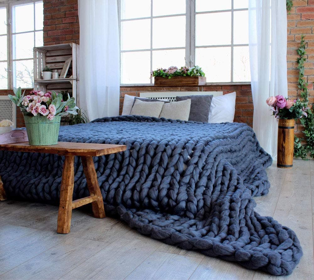 clootess Flannel Throw - Warm Soft Cozy for Sofa Bed Boho Home Decor