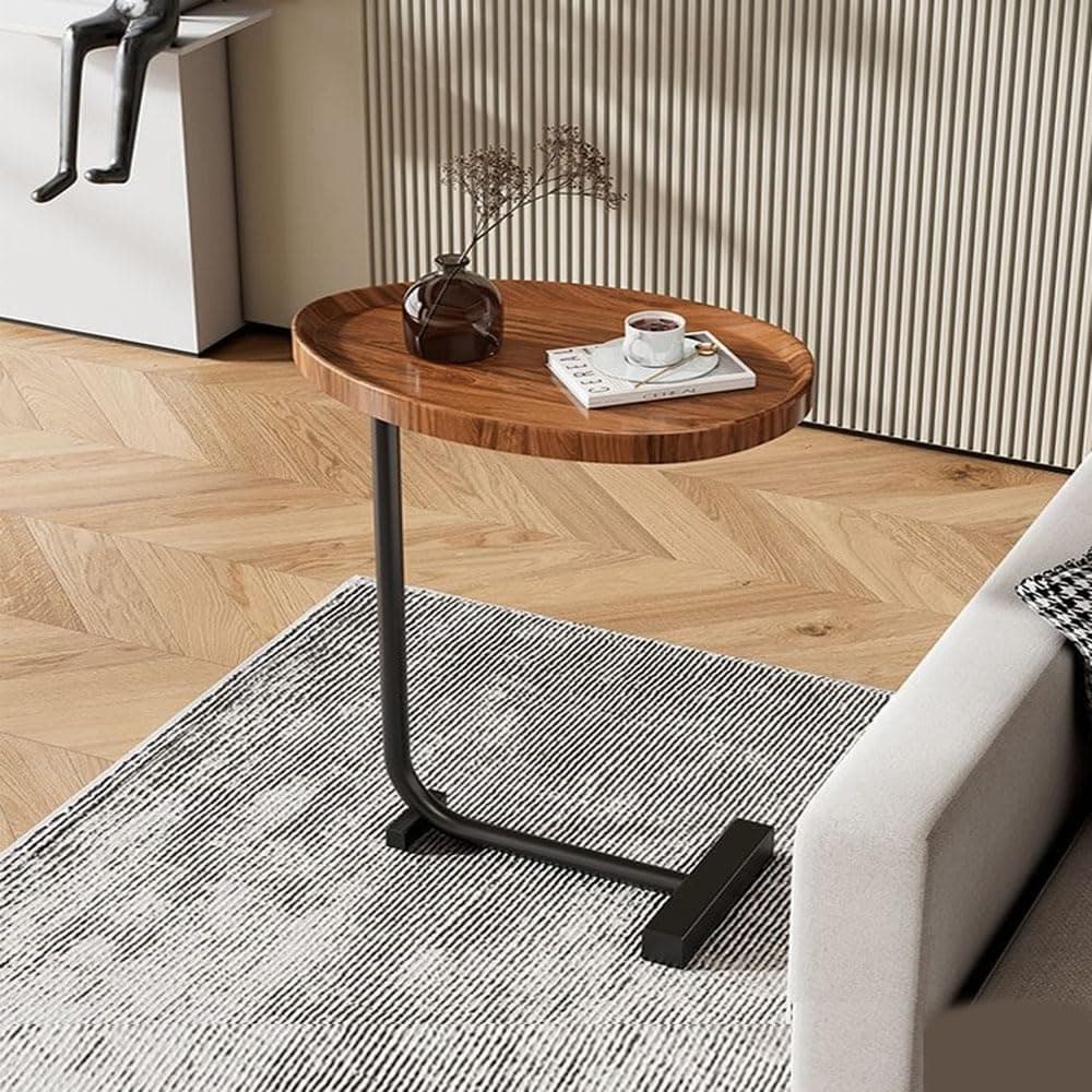 KUTIS Modern Creative Design Sofa Corner Bedside Coffee Table for living room bedroom Indoor and Out door Side table with Metal Frame.