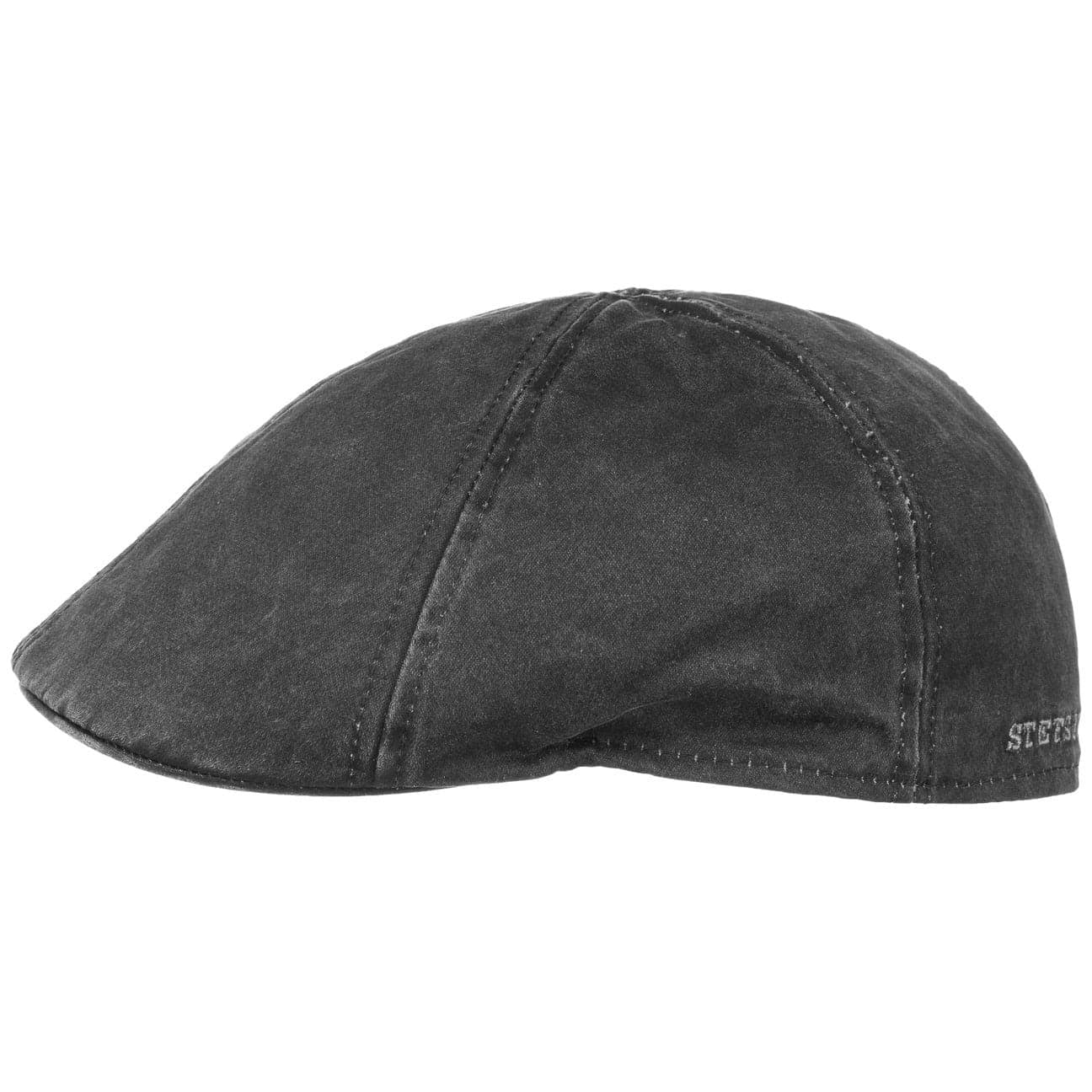 Stetson Level Distressed Cotton Duckbill Flat Cap