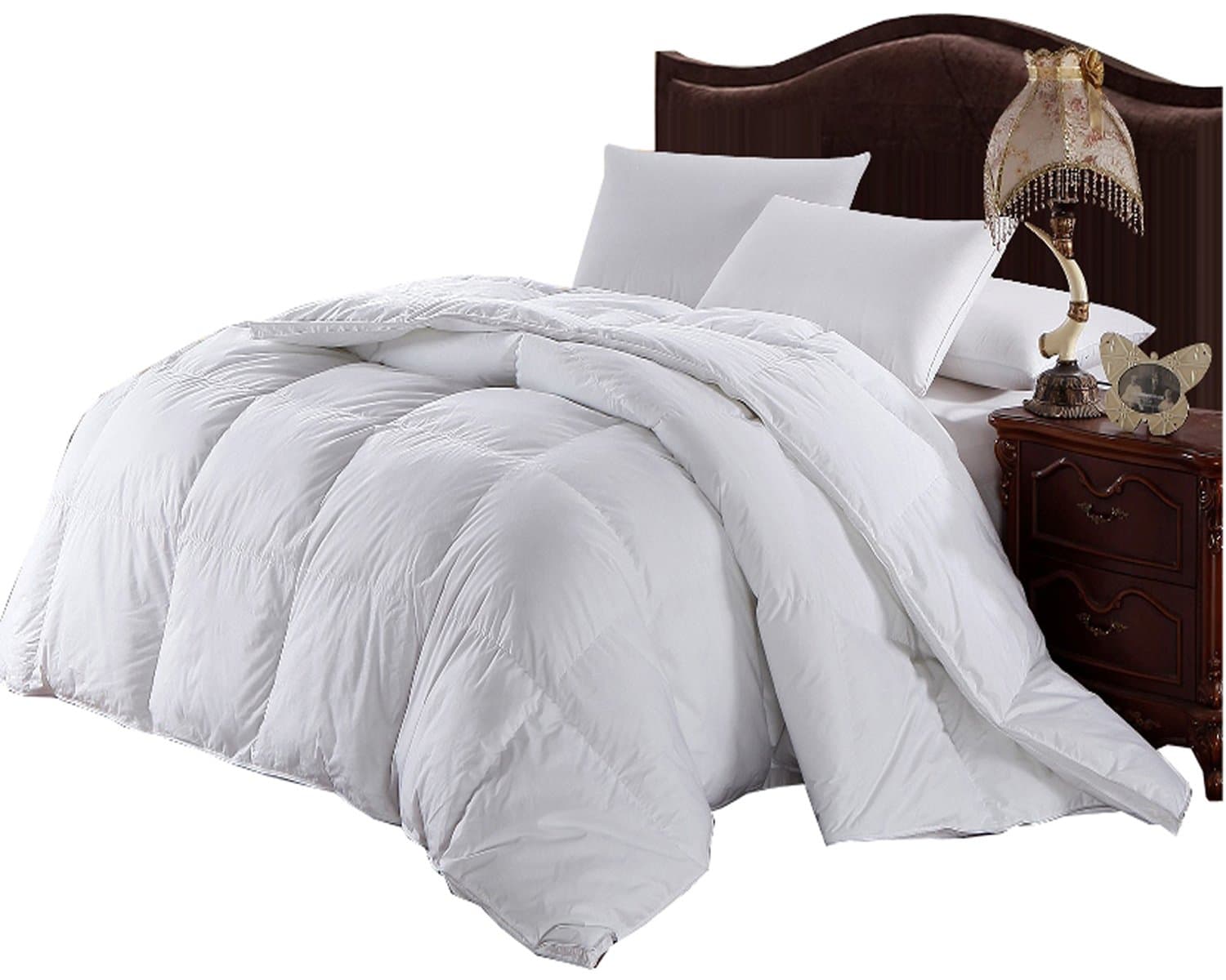 Royal Hotel Oversized King/Calking Baffle Box White Down Alternative Comforter 110" Wide x 98" Long - Overfilled 100 Ounces of Fill