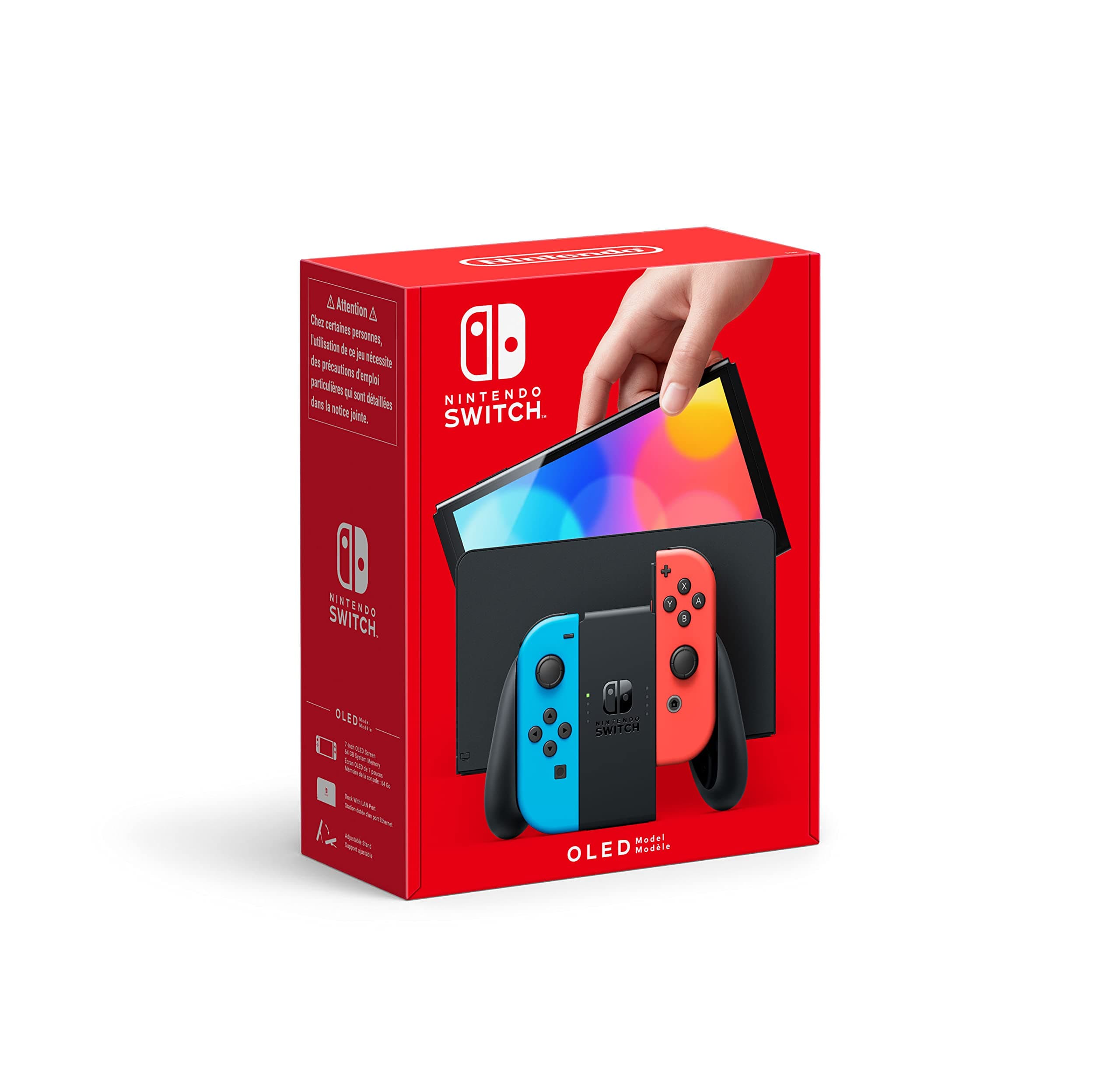 Nintendo Switch (OLED Model), Neon Blue/Neon Red, Int Version