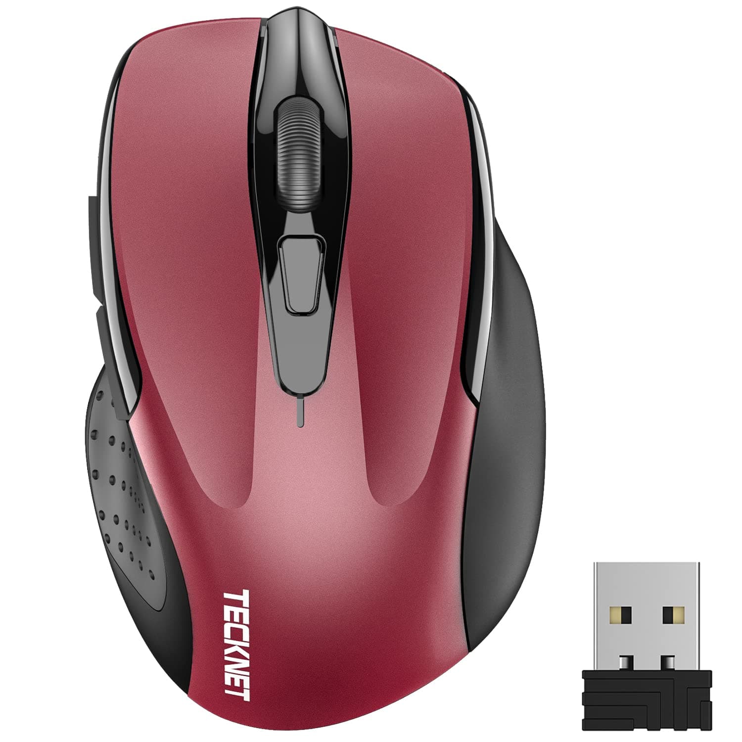 TECKNET Pro Wireless Mouse, 4000 DPI, 6 Adjustment Levels, 2.4G Ergonomic Optical Mice,30 Month Battery Life, Computer Mouse for Laptop, Windows, Chromebook, 6 Button Mouse, 36 Month Warranty