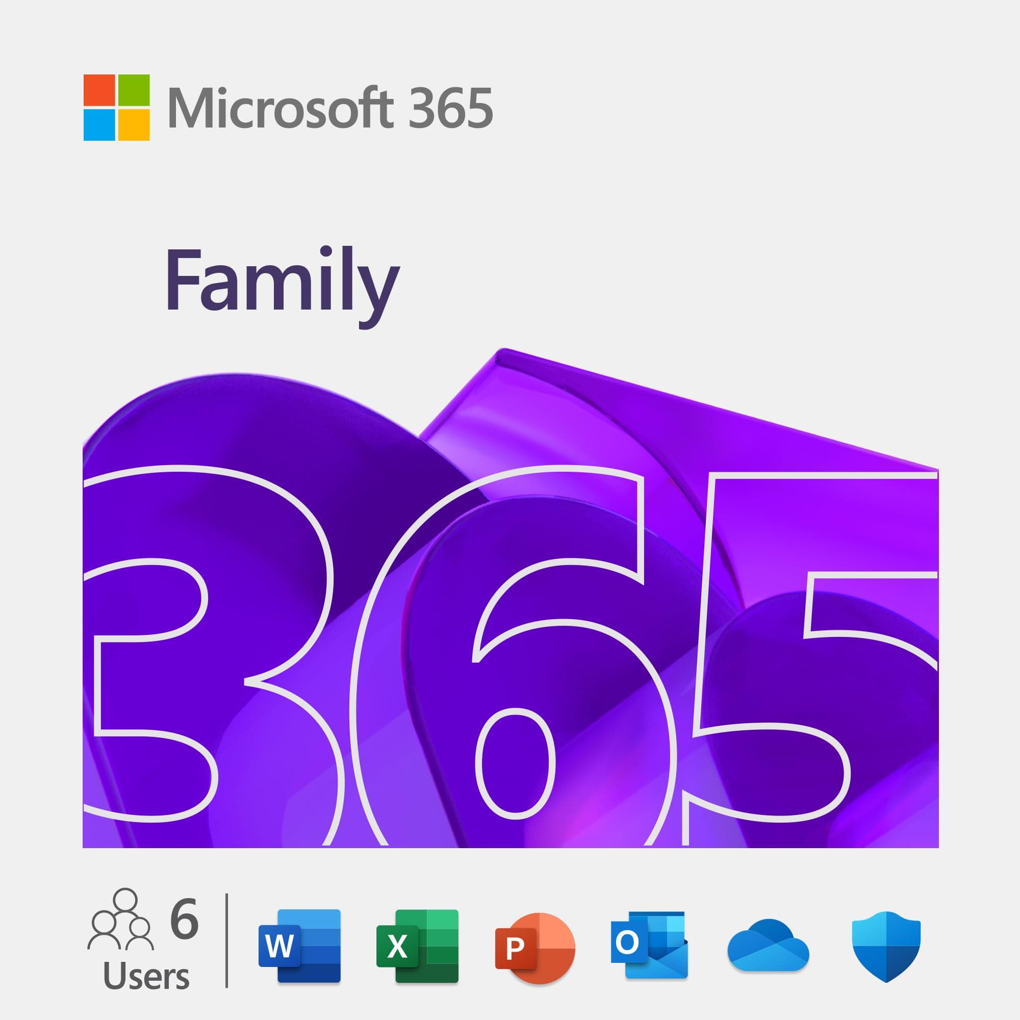 Microsoft 365 Family with Copilot | Original Version | 12-Month Subscription | Up to 6 People | Word, Excel, PowerPoint | Innovative apps with AI | up to 6 TB OneDrive Cloud Storage