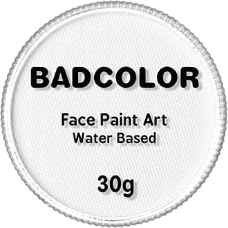 Clown White Face Body Paint(30gm), Water Activated Face Painting Kit for Kids & Adults, Non-Toxic SFX Makeup Facepaint for Halloween Joker Skeleton Skull Vampire Cosplay Costume, Stage & Mime