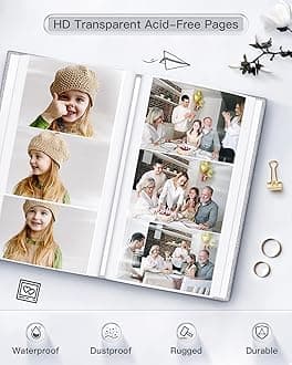 popotop Photo Album 4x6-300 Photos Linen Cover Photo Books with 300 Horizontal Pockets,Slip-in Picture Albums for Family Wedding Anniversary Baby Vacation Pictures