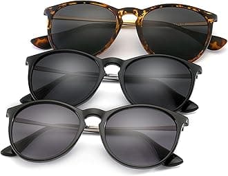 SUNGAIT Premium Vintage Round Sunglasses for Women Men Classic Retro Trendy Style