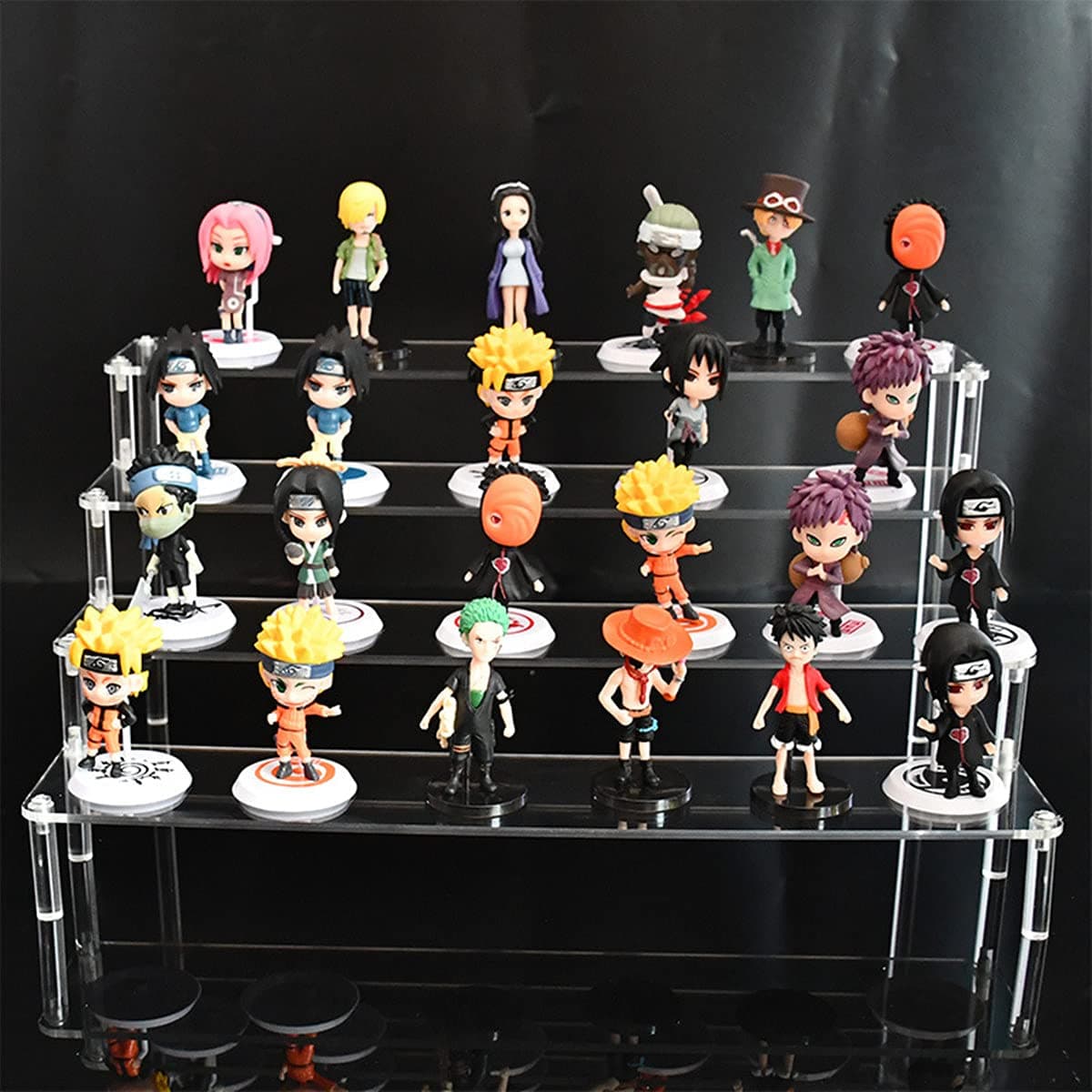 Clear Acrylic Display, Riser Display Shelf 4-Tier Stand Desserts Holde,Collectibles For Cabinet Or Desktop(12" X 14")