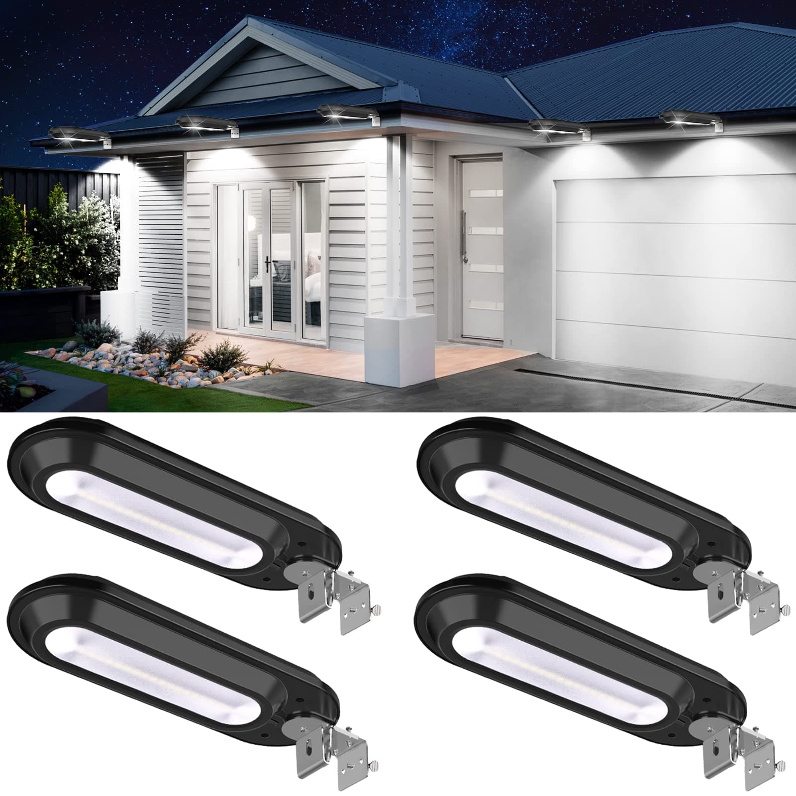 18 LED Solar Gutter Lights Outdoor