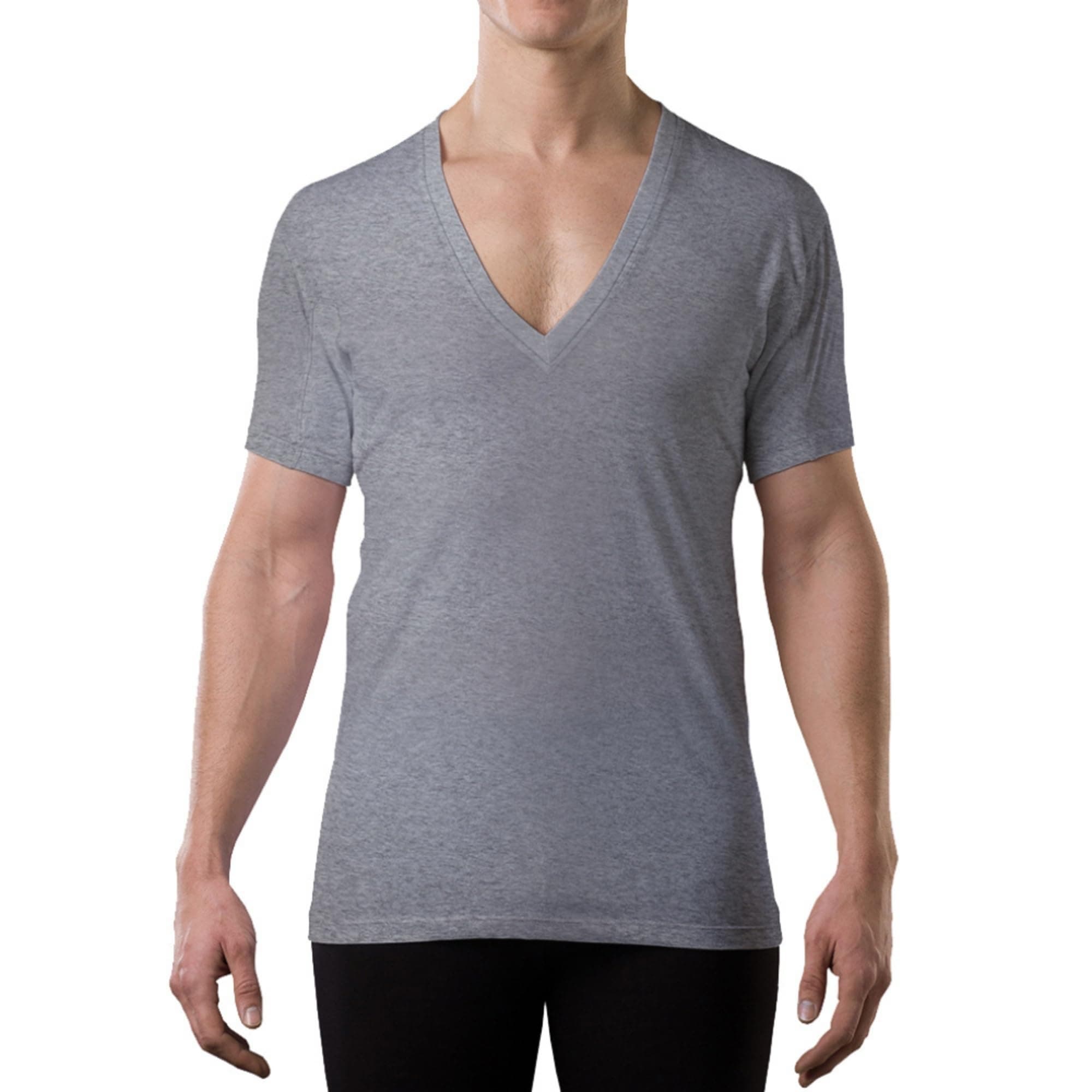 – The Thompson Tee Men's Sweatproof Undershirt | Cotton Deep V Neck | Original Fit | with Sweat Pads
