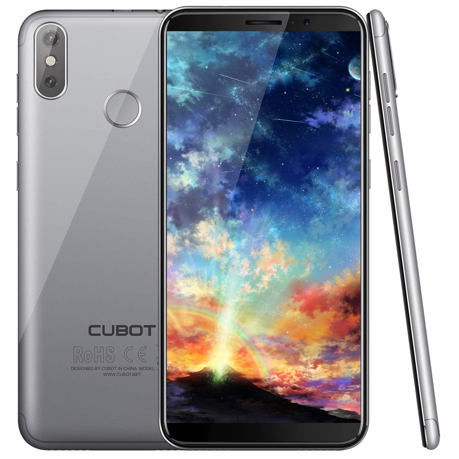 CUBOT J3 Pro (2018) Android Go 4G Smartphone, 18:9 FHD 5.5 inch Touch Screen,1GB+16GB,13MP+5MP Camera, 2800mAh Battery, WIFI,GPS,Bluetooth (Gray)