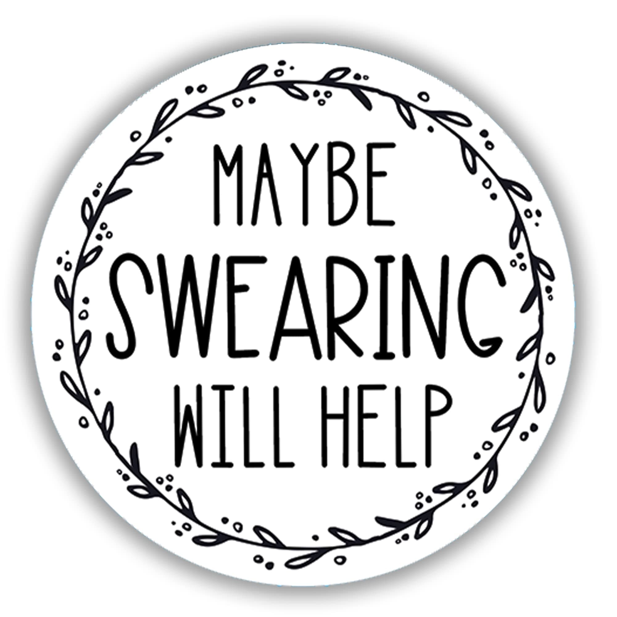 Maybe Swearing Will Help Motivational Magnet for Workspace Decor - Suitable for Home, Desks, Lockers, and College Spaces - Ideal Gift for Friends, Coworkers & Family Members