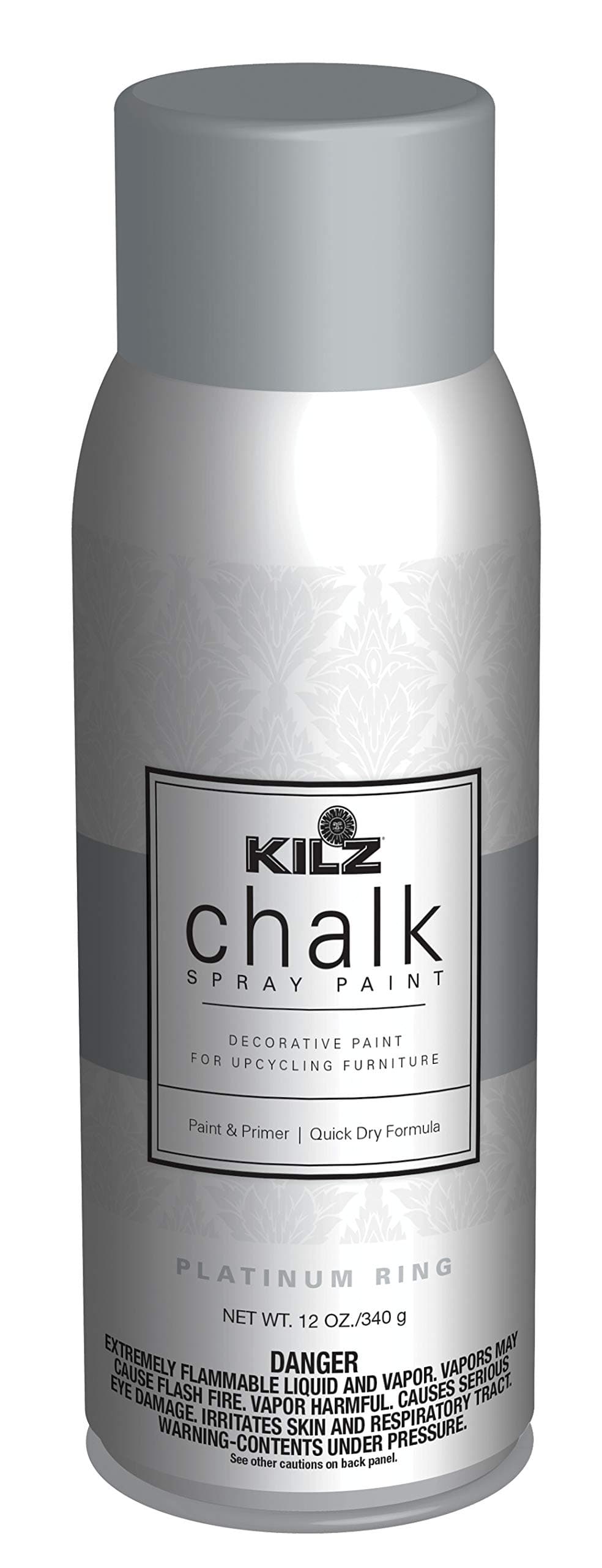 Chalk Spray Paint, Interior, Platinum Ring, 12 Ounces