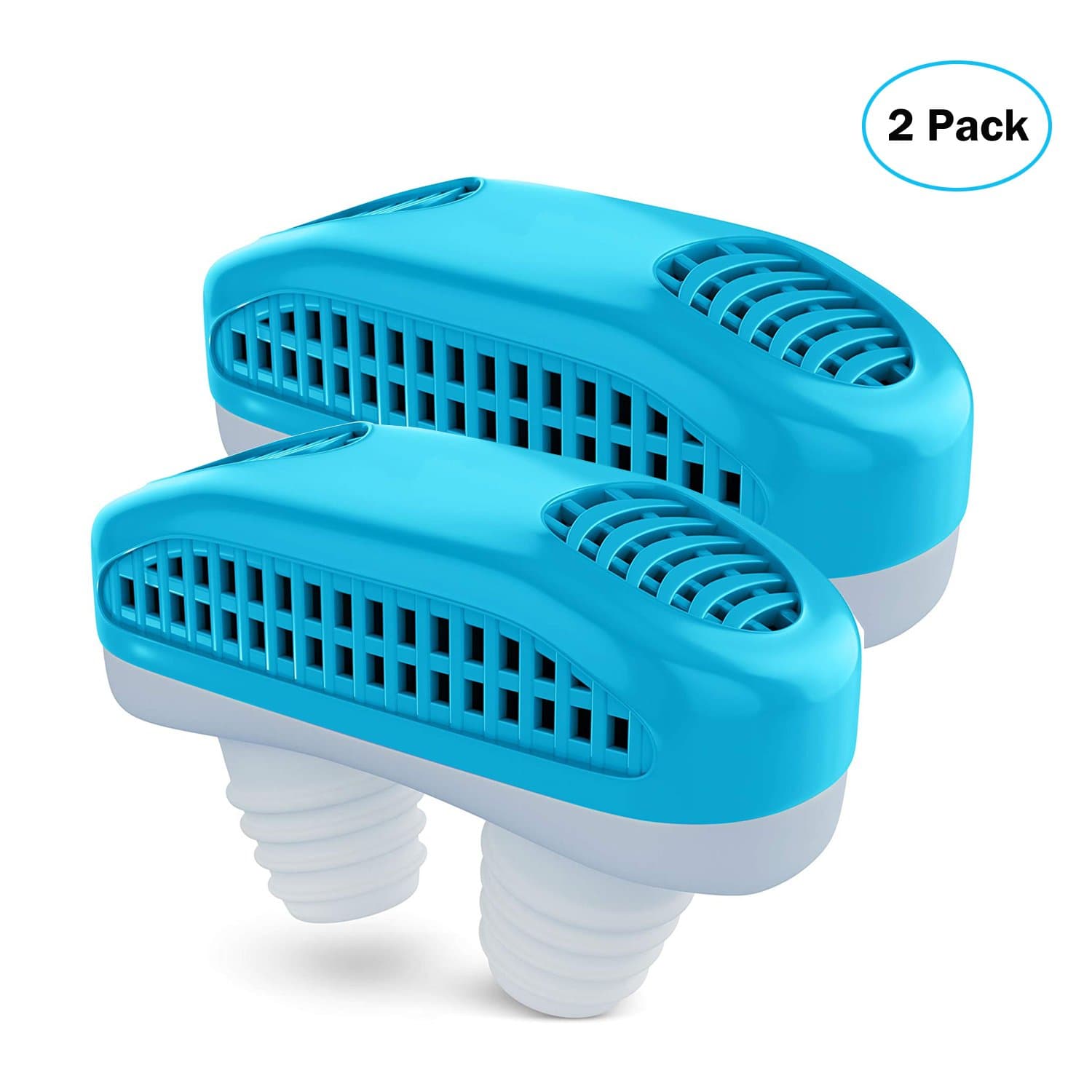 Anti Snoring Devices, Showerstar123 Snoring Solution 2 Pack Snore Stopper Device Chin Strap Nose Vent Aids Air Purifier for Women Men Snoring Noise Canceling Breathing Aid for Comfortable Sleep