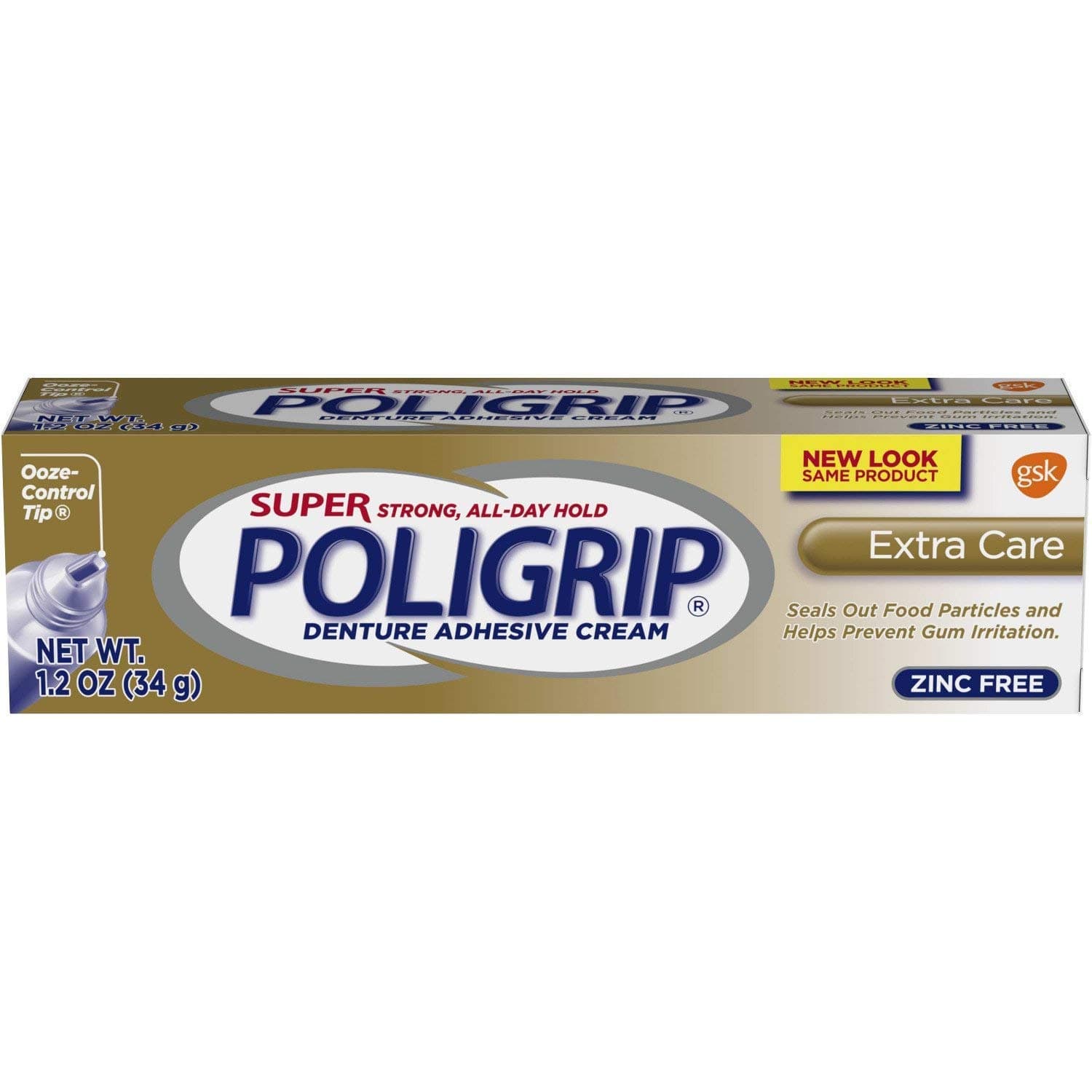 Super Poligrip Extra Care New, 1.2 Oz