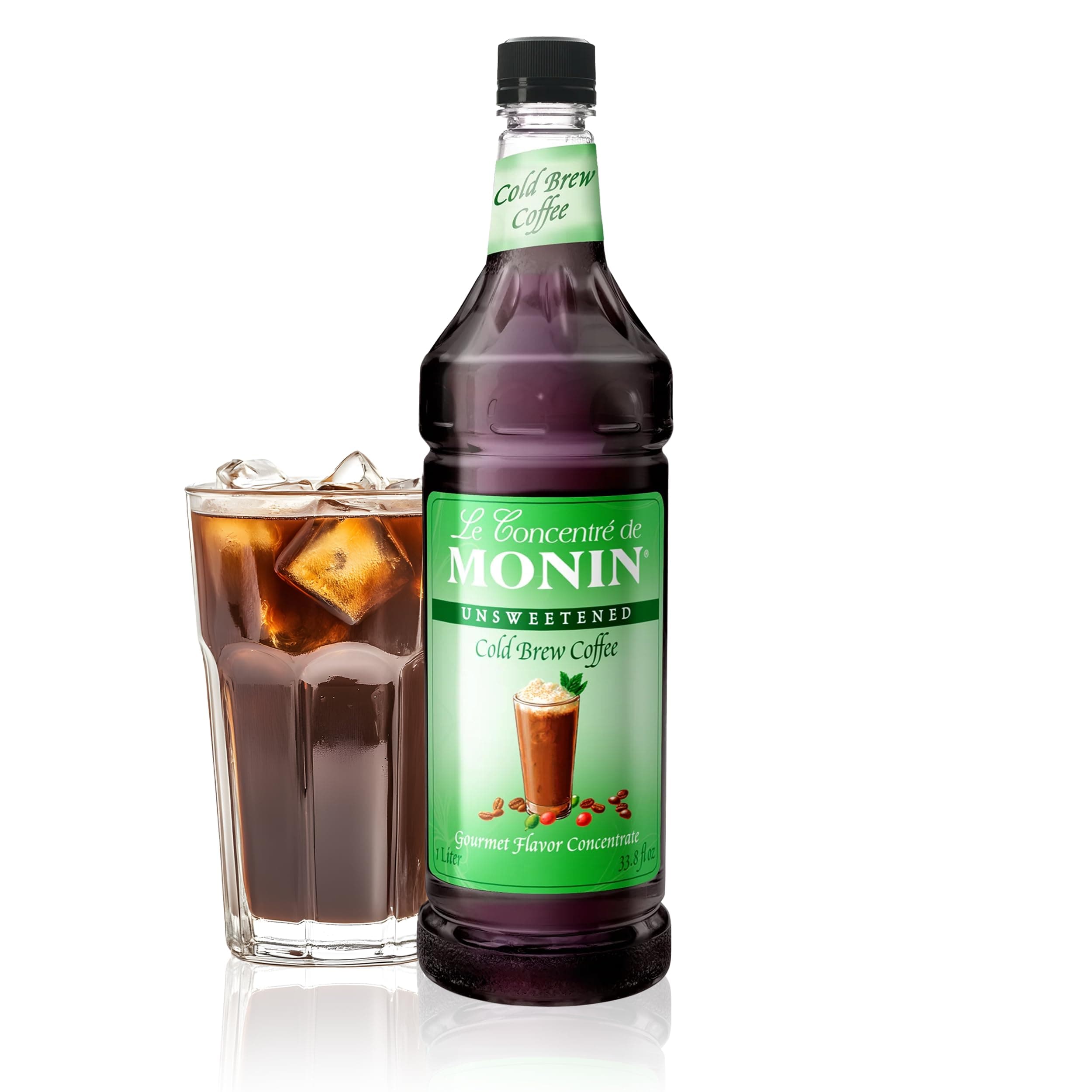Monins Cold Brew Coffee Concentrate - New & Improved Version - 1 Liter