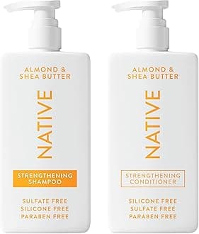 Native Shampoo and Conditioner Contain Naturally Derived Ingredients| All Hair Type Color & Treated, Fine to Dry Damaged, Sulfate & Dye Free - Almond & Shea Butter, 16.5 fl oz each (2 pack)