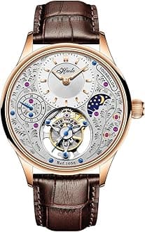 Haofa Flying Tourbillon Mechanical Men Watch GMT Day and Night Display Hand Wind Man Wristwatches Sapphire Crystal Luxury Watches for Men 1036