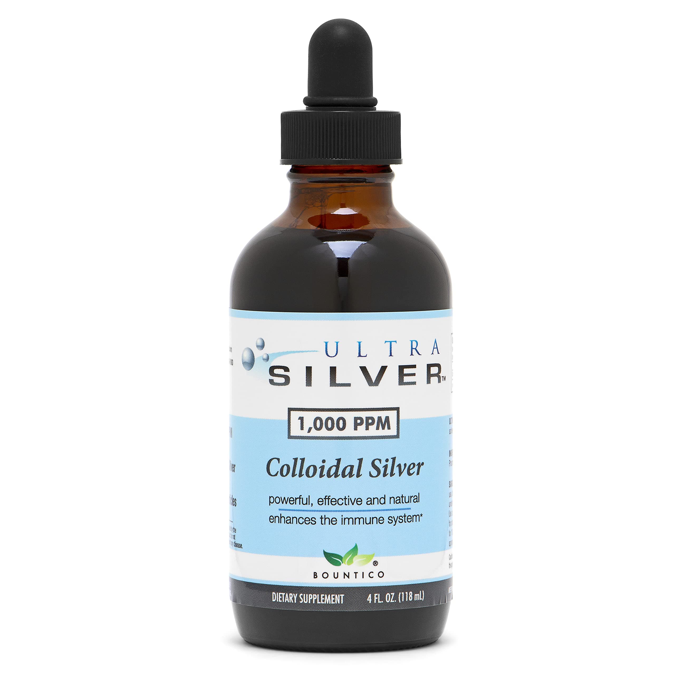 Ultra Silver® Colloidal Silver | 1,000 PPM, 4 Oz (118mL) | Mineral Supplement | True Colloidal Silver - with Dropper
