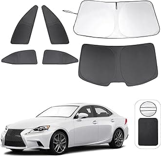 TINGLU Window Shades 6PCS for Lexus is Sedan (NOT for Lexus RX, ES) 2014-2020 Accessories Car Side Full Windows Windshield Sun Shade Sun UV Rays & Privacy Protection for Camping