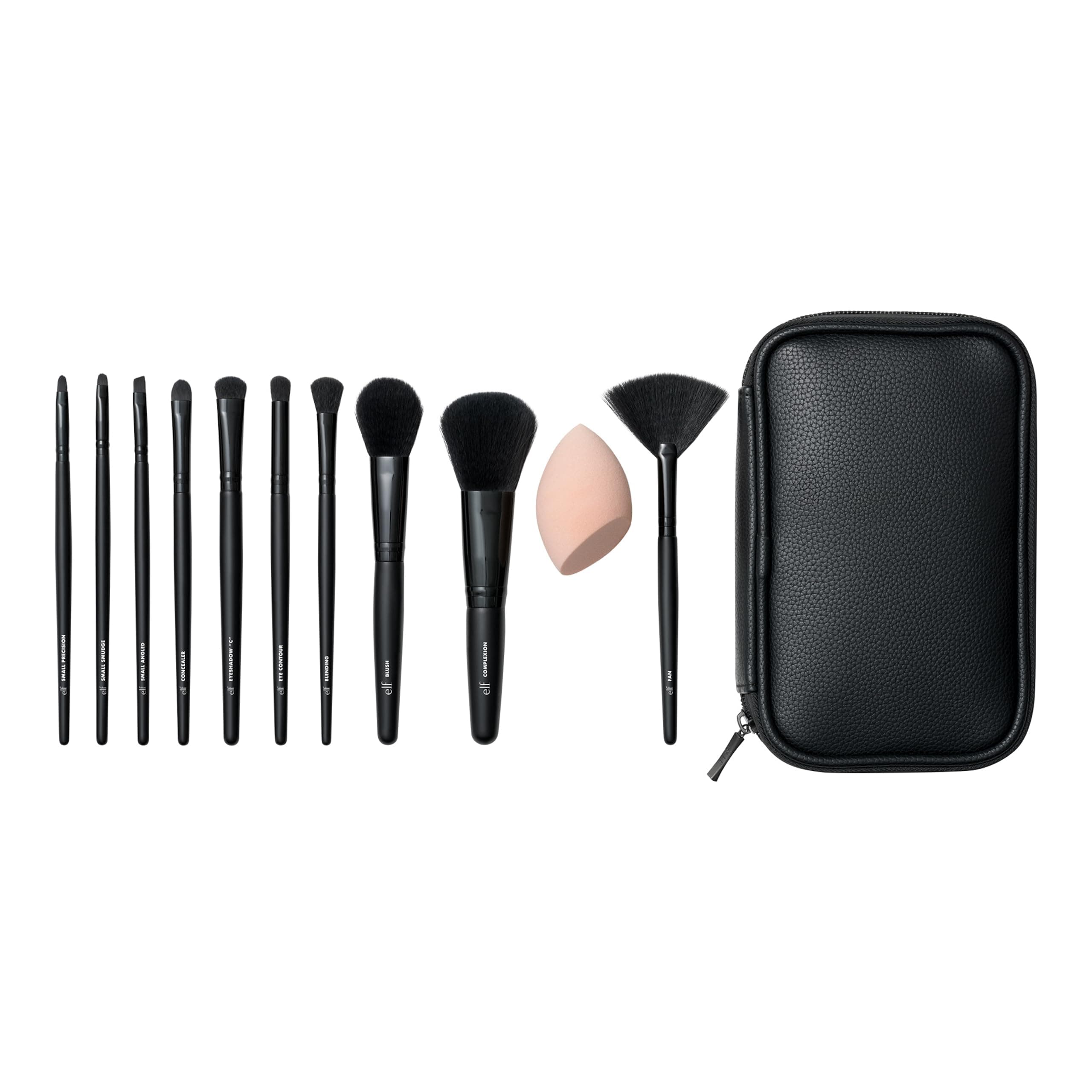 Full Face & Eye Makeup Brush Set, 11 Makeup Brushes For Foundation To Bronzer, Eyeshadow & More, Vegan & Cruelty-Free