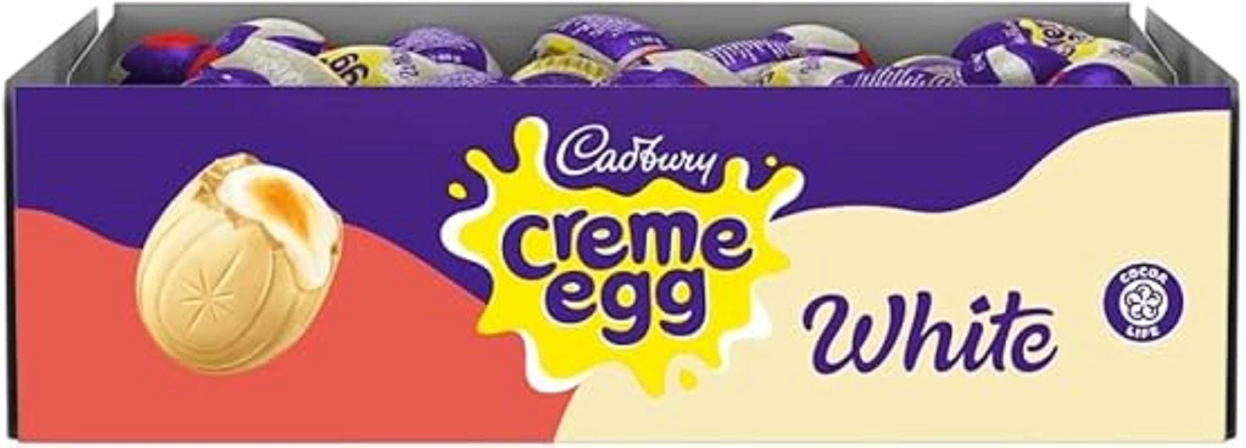 Cadbury White Chocolate Crème Eggs, Perfect for Easter Egg Hunts, Bulk Buy (P...