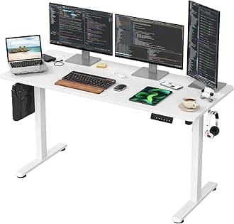 Farini Electric Standing Desk Adjustable Height Sit Stand Home Office Desk with Splice Board