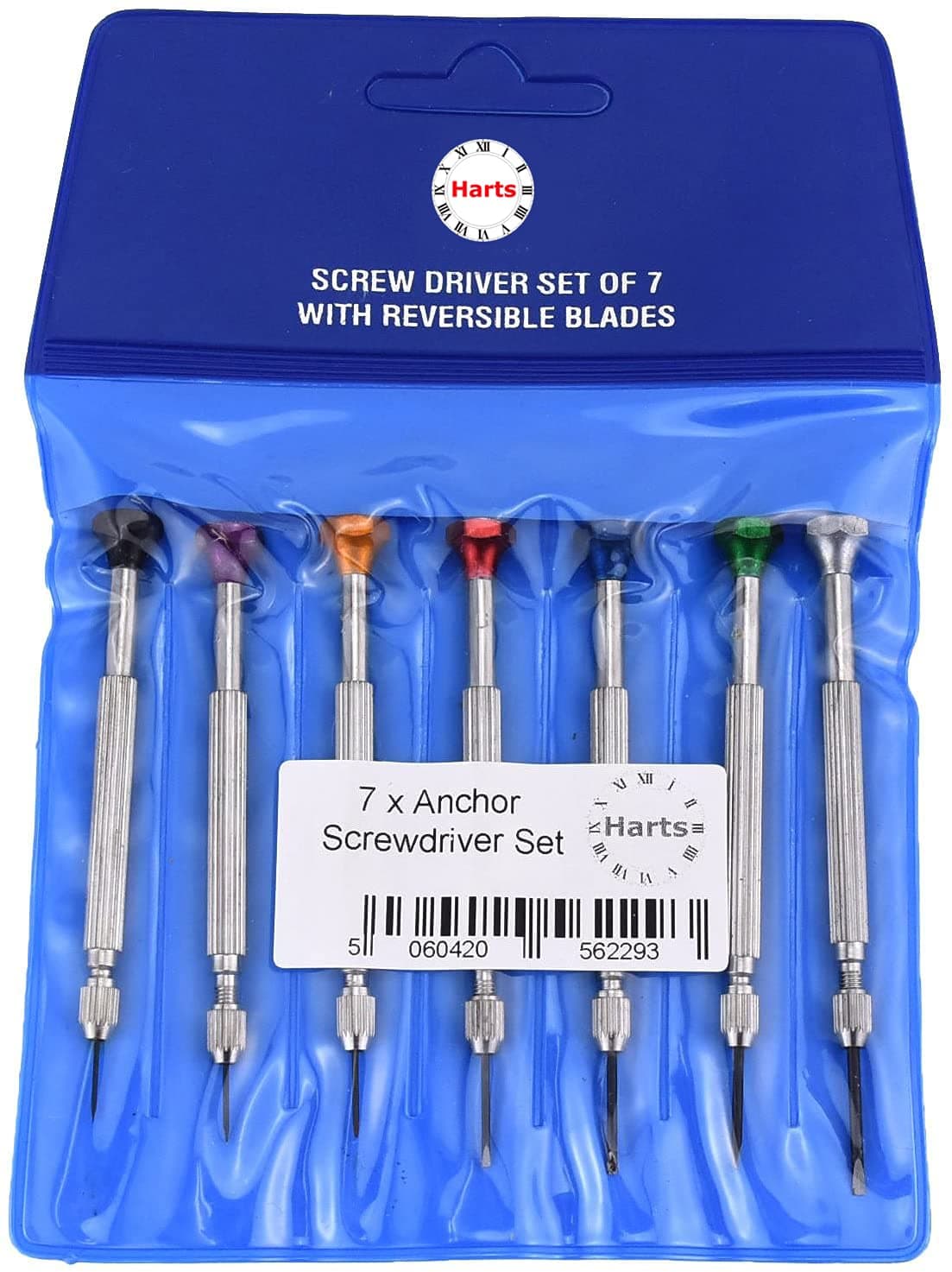 Watch Makers Fine 7 Piece Reversible Blade Screwdriver Set