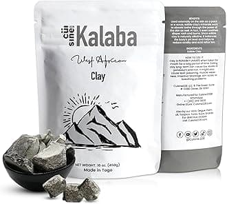 Cuisine228 Natural Clay, Kalaba – 100% Natural, Chemical-Free Detox Kaolin – Calaba, Marble Chalk 16oz | Hard Crunchy | Made in Togo