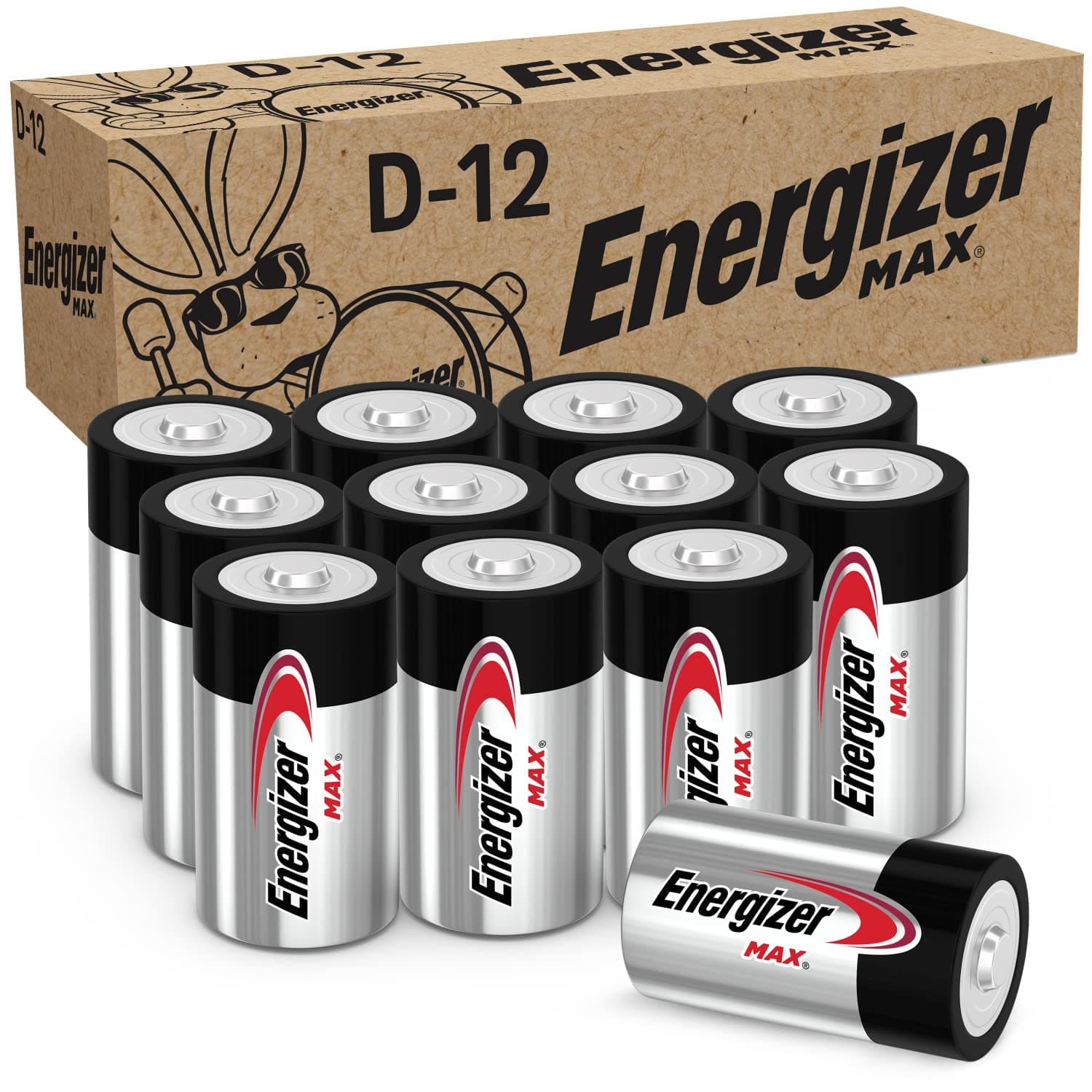 D Batteries, Max D Cell Battery Premium Alkaline, 12 Count