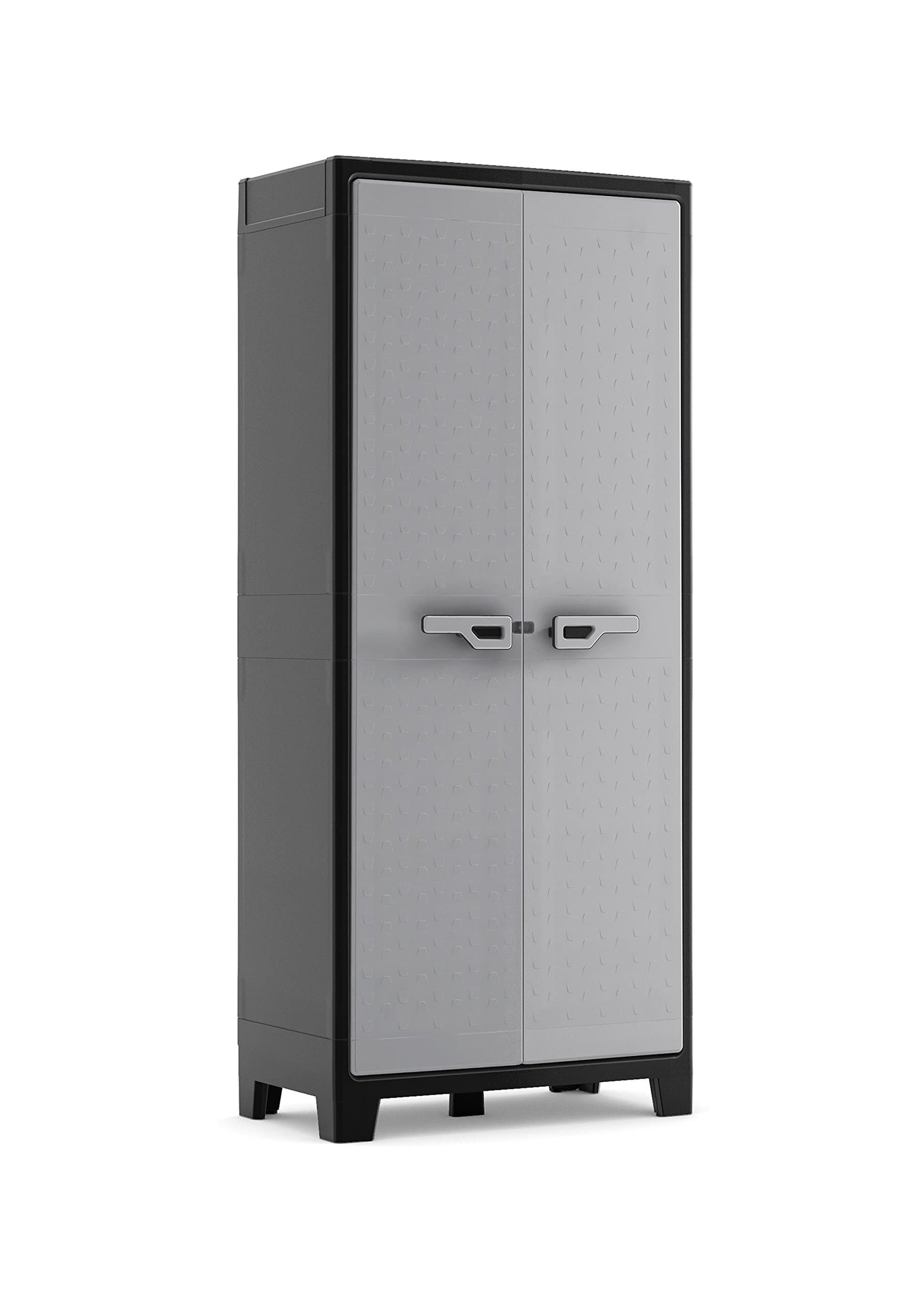 Keter Titan Multi space Indoor Garage Utility Multi purpose Cabinet - Black-Grey