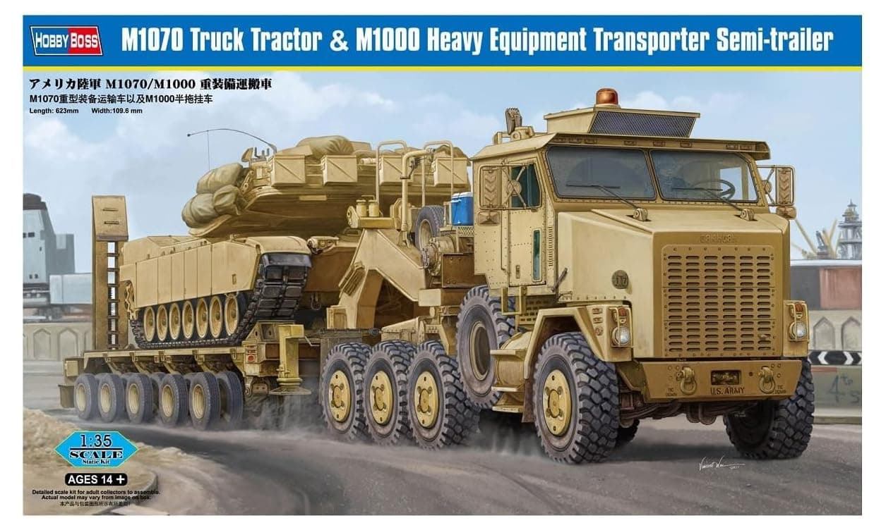 Hobbyboss 1:35 Scale M1070/M1000 HETS Assembly Authentic Kit,Gold