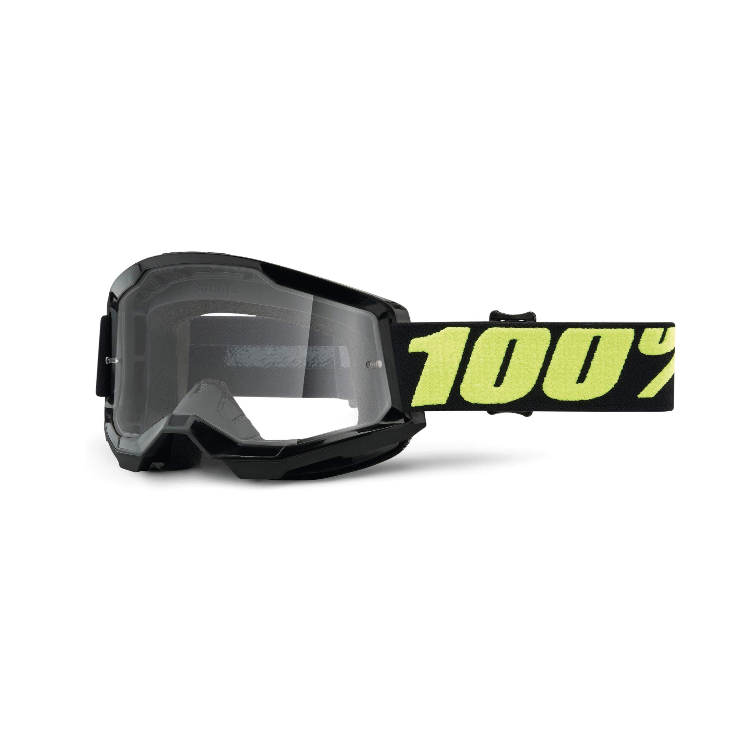 100% STRATA2 UPSOL Black Clear Lens Goggles