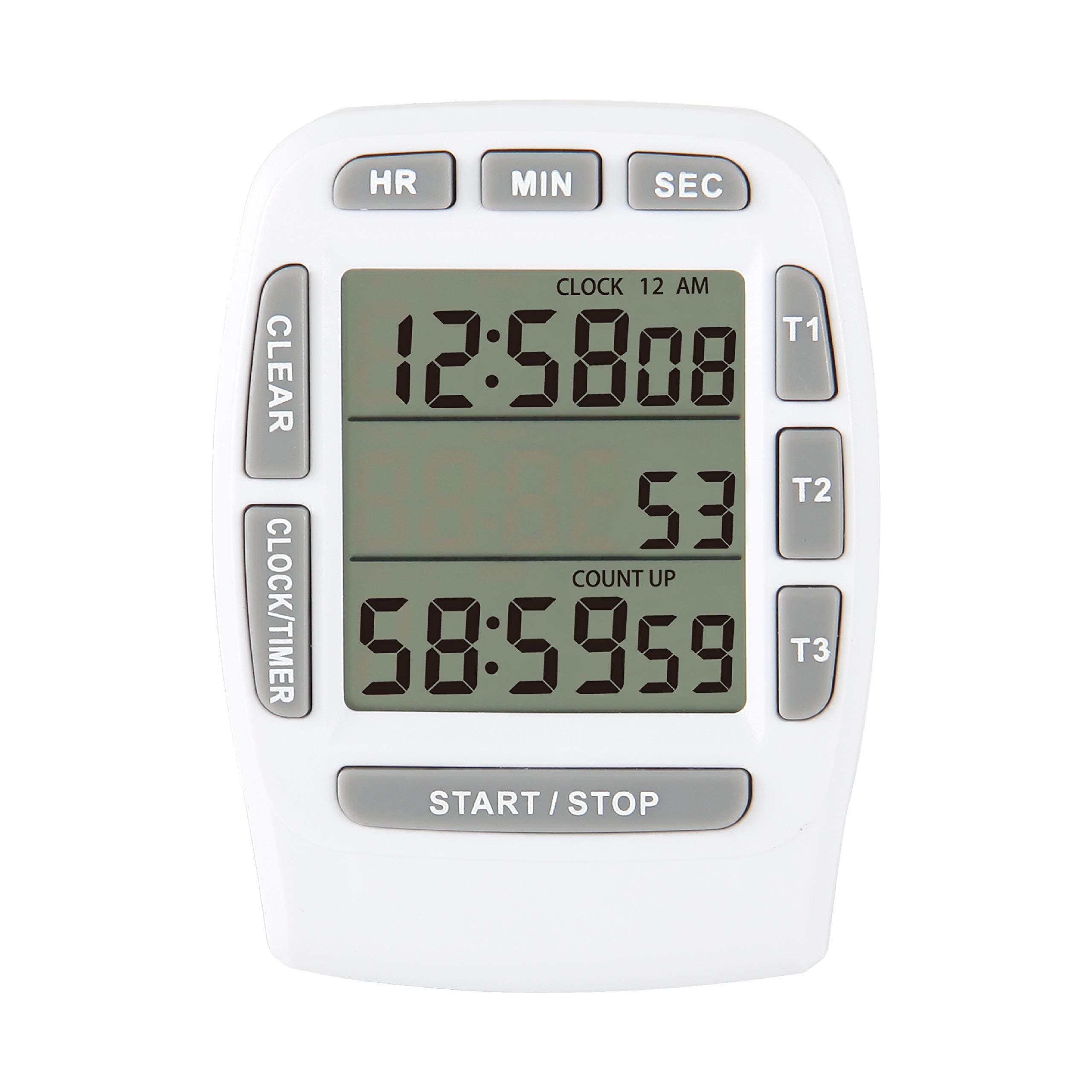 RunleaderRL-KT001 Digital Timer With Large LCD 3 Channel Digital Timer,Kitchen Timer,Count Down Up Timer (white)