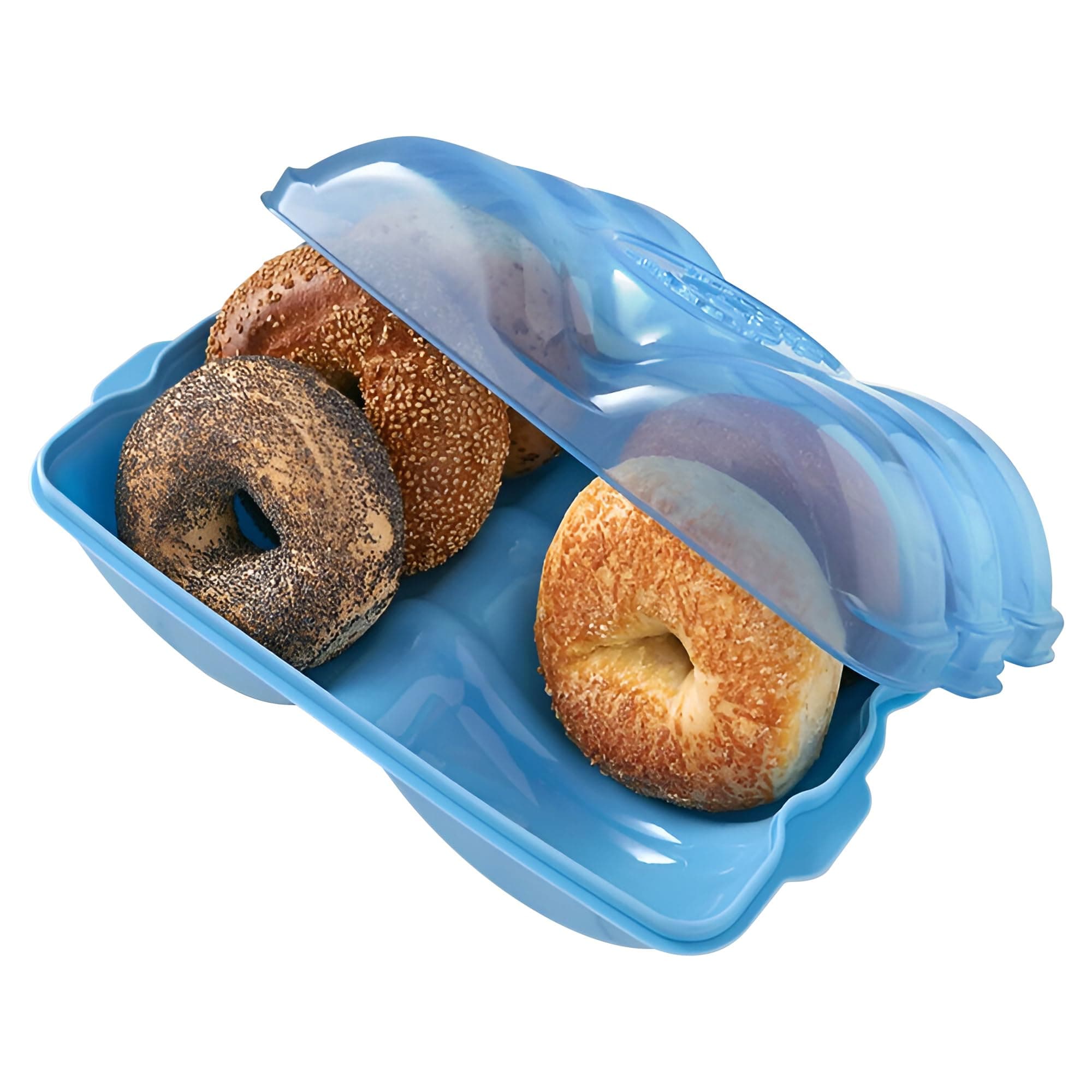 Touch Up Cup Bagel Fresh Container - 6 Fresh Bagel Keeper & Airtight Storage Container - Keep it Fresh - BPA Free Quality