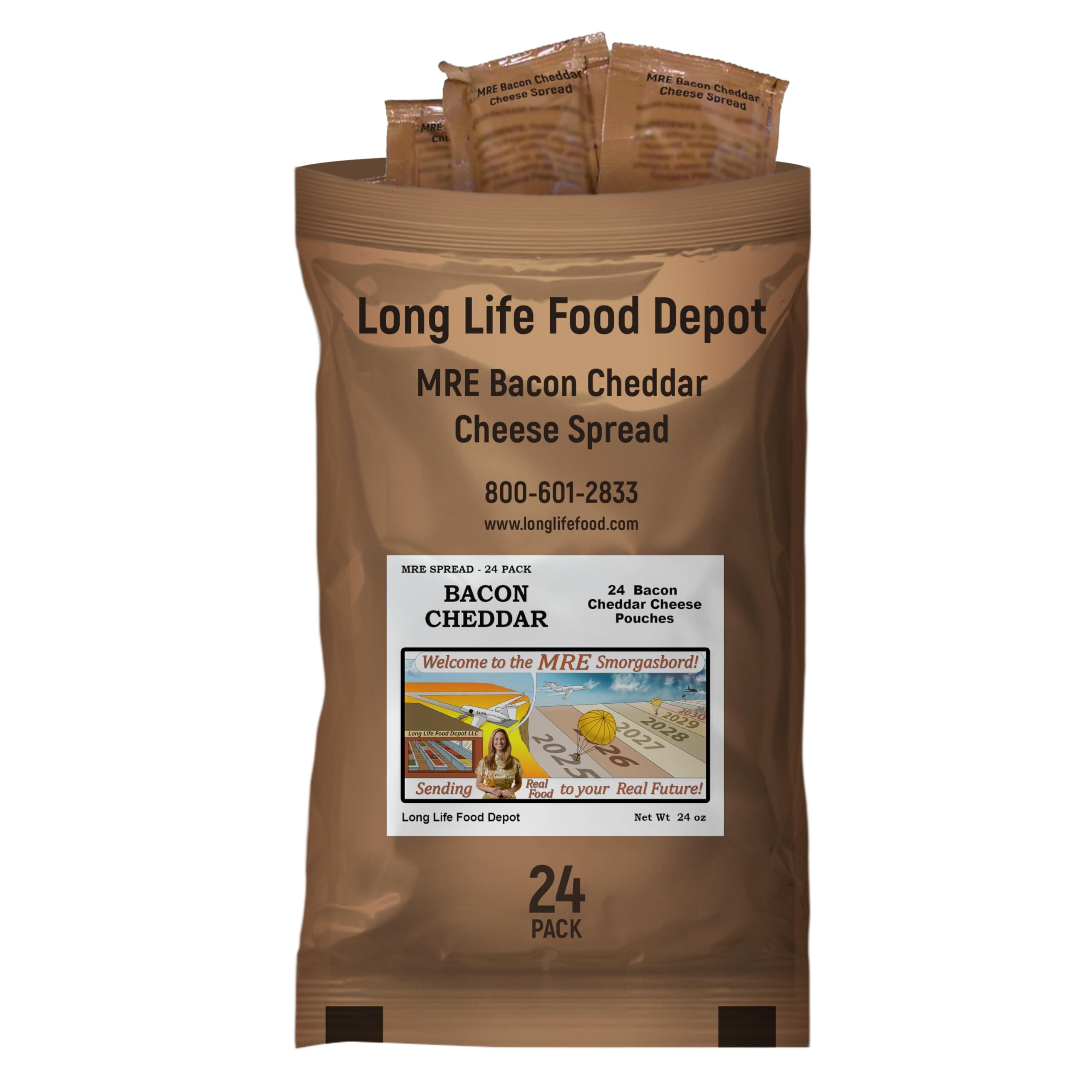 MRE Bacon Cheddar Cheese Spread - 24 Pack