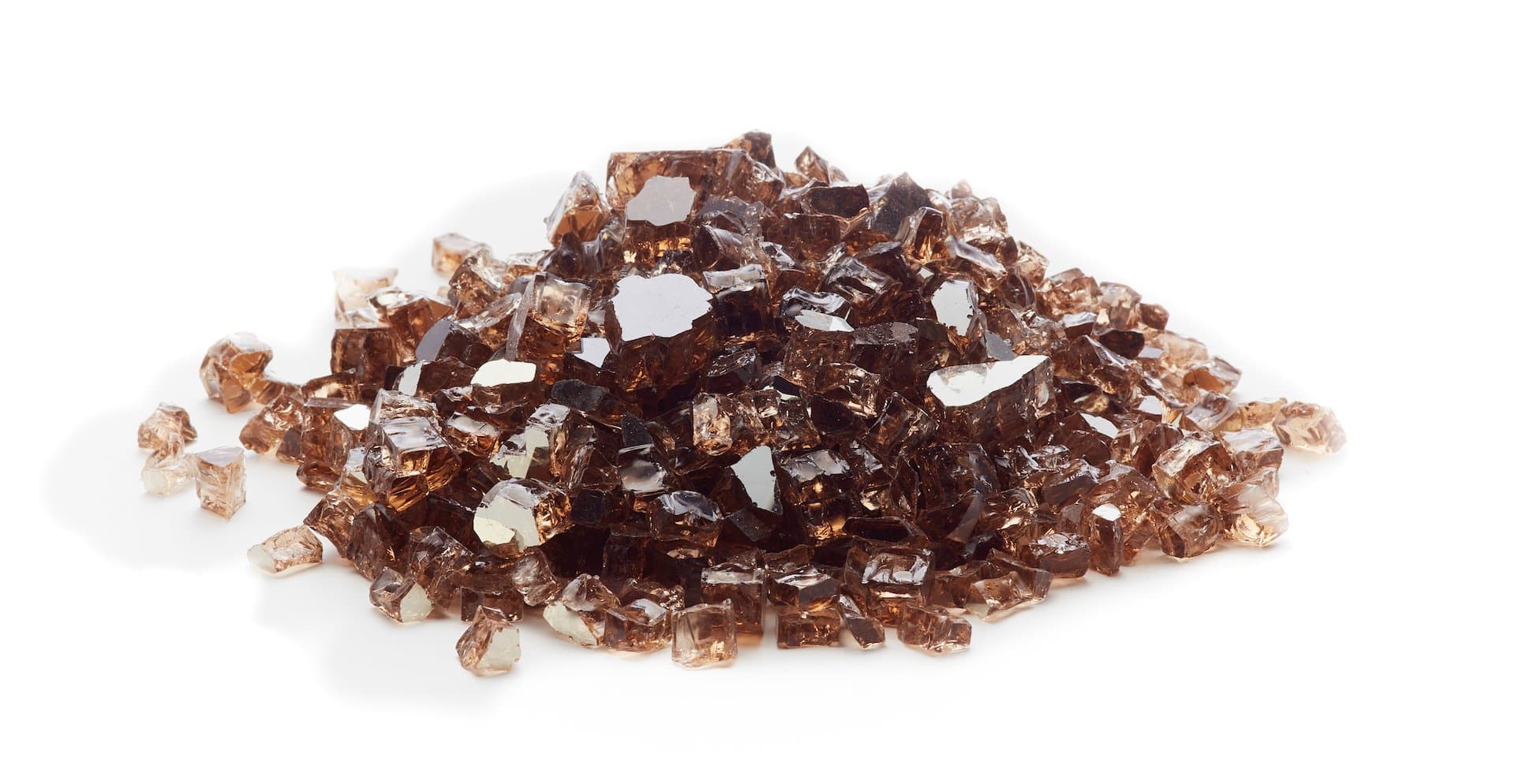Exotic Fire Glass | Copper Reflective Fire Pit Glass | 25 Pound Bag | Medium 1/2 Inch Glass Size | Perfect for Any Natural Gas or Propane Outdoor Fire Pit
