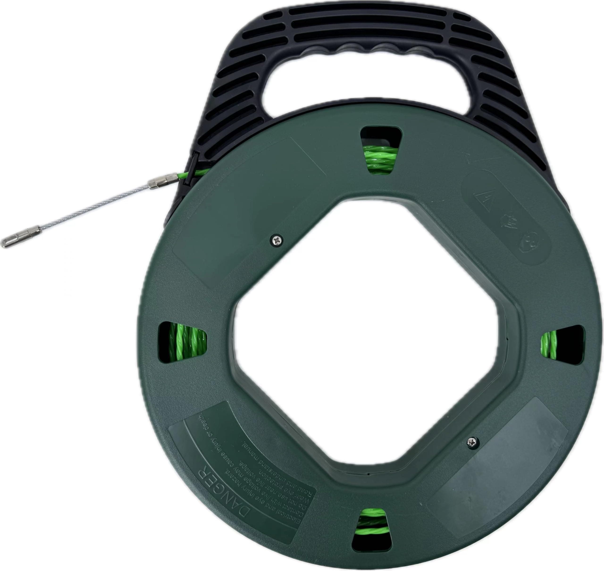 4mm 100ft Fish Tape Reel PET Cable Puller Cable Rods Kit with Box Electrical Cable Puller Through Wall Wire Guide Device Threader