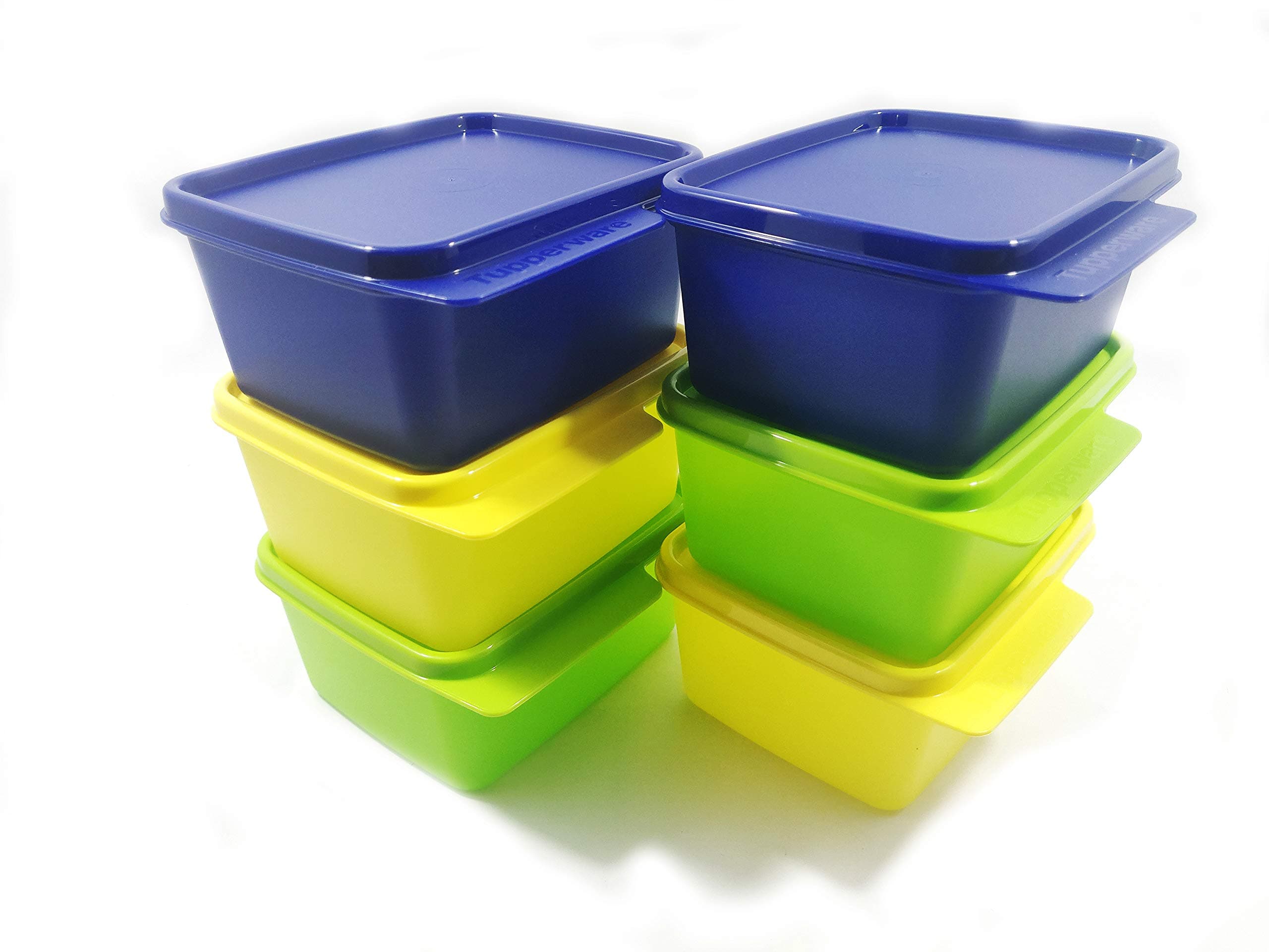Tupperware Keep Tab Small Plastic Container Set, 500 ml (Set of 6) with Free Handkerchief