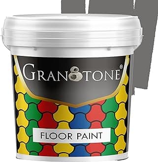 GRANOTONE Floor Paint 10 Litre Space Grey Colour Polyurethane and Acrylic Polymer Based Concrete Sealer Anti Slip Thick and Durable for Cement Floor and Tiles Made in India