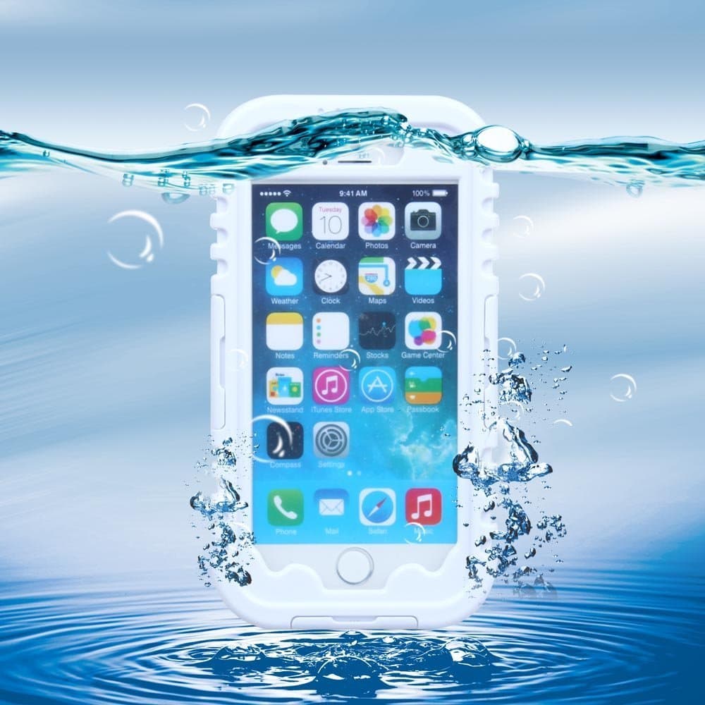 ULIKE™ New Apple iphone 6 Plus 5.5 inch Full-body Skins Underwater Waterproof Case Cover Box With Neck Strap - Dustproof Shockproof CrashProof Snowproof Heavy Duty Case - And LCD Screen Glasses Lenses Premium Microfiber Cleaning Cloths - Lifetime Hassle-Free Warranty (White)