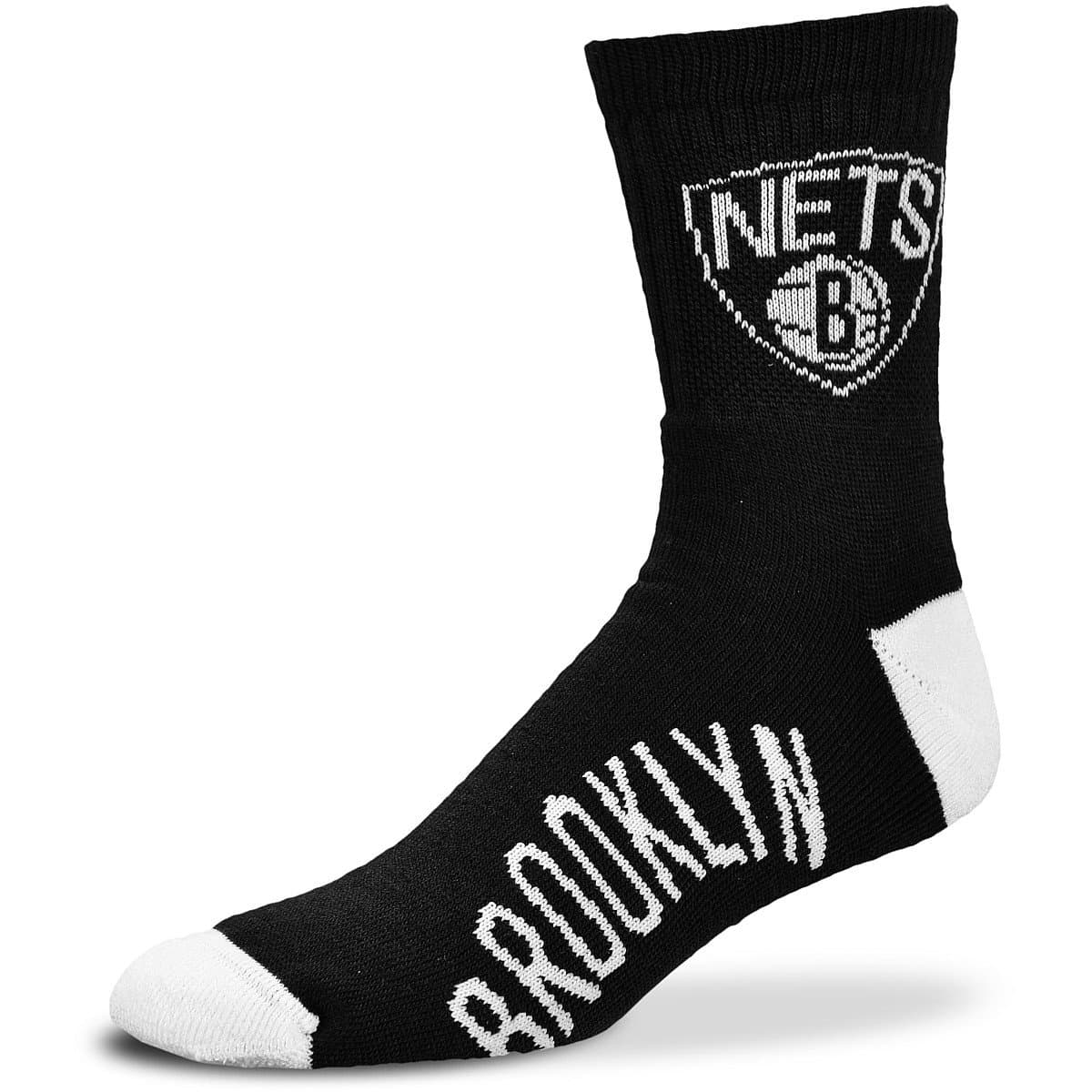 NBA Brooklyn Nets Men's Team Quarter Socks, Large