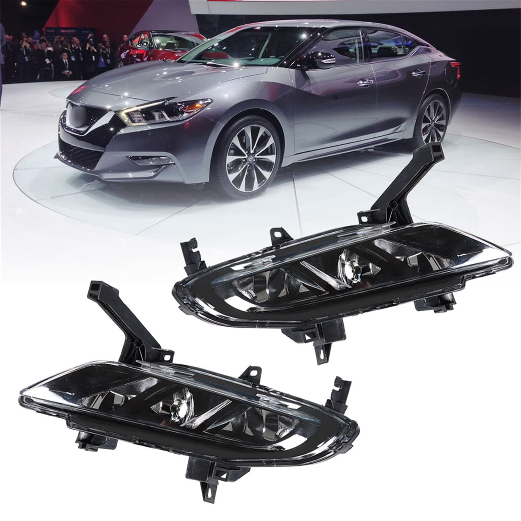 2Pcs Fog Lights Assembly Replacement for Maxima 2016-2019 Driver & Passenger Side