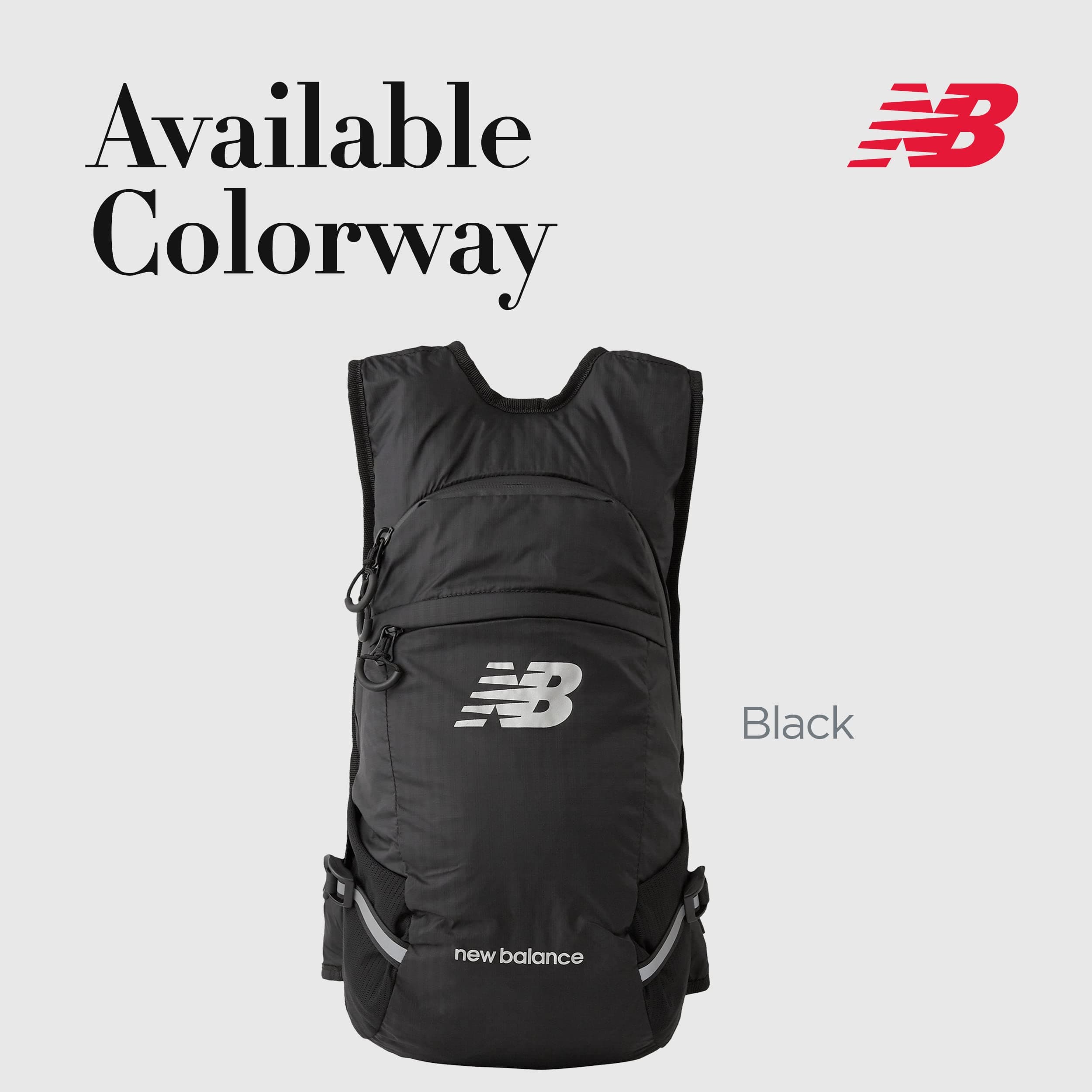 New Balance Running Backpack, Lightweight Running Vest with Hydration Pack Sleeve for Men and Women, Black, 17 Inch, Black, 17 Inch, New Balance Running Backpack, Lightweight Running Vest with
