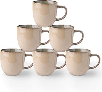 AmorArc12oz Coffee Mugs, Ceramic Coffee Mugs set of 6 for Man, Woman, Dad, Mom, Modern Coffee Mugs with handle for Latte/Cappuccino/Milk/Cocoa. Dishwasher&Microwave Safe Latte